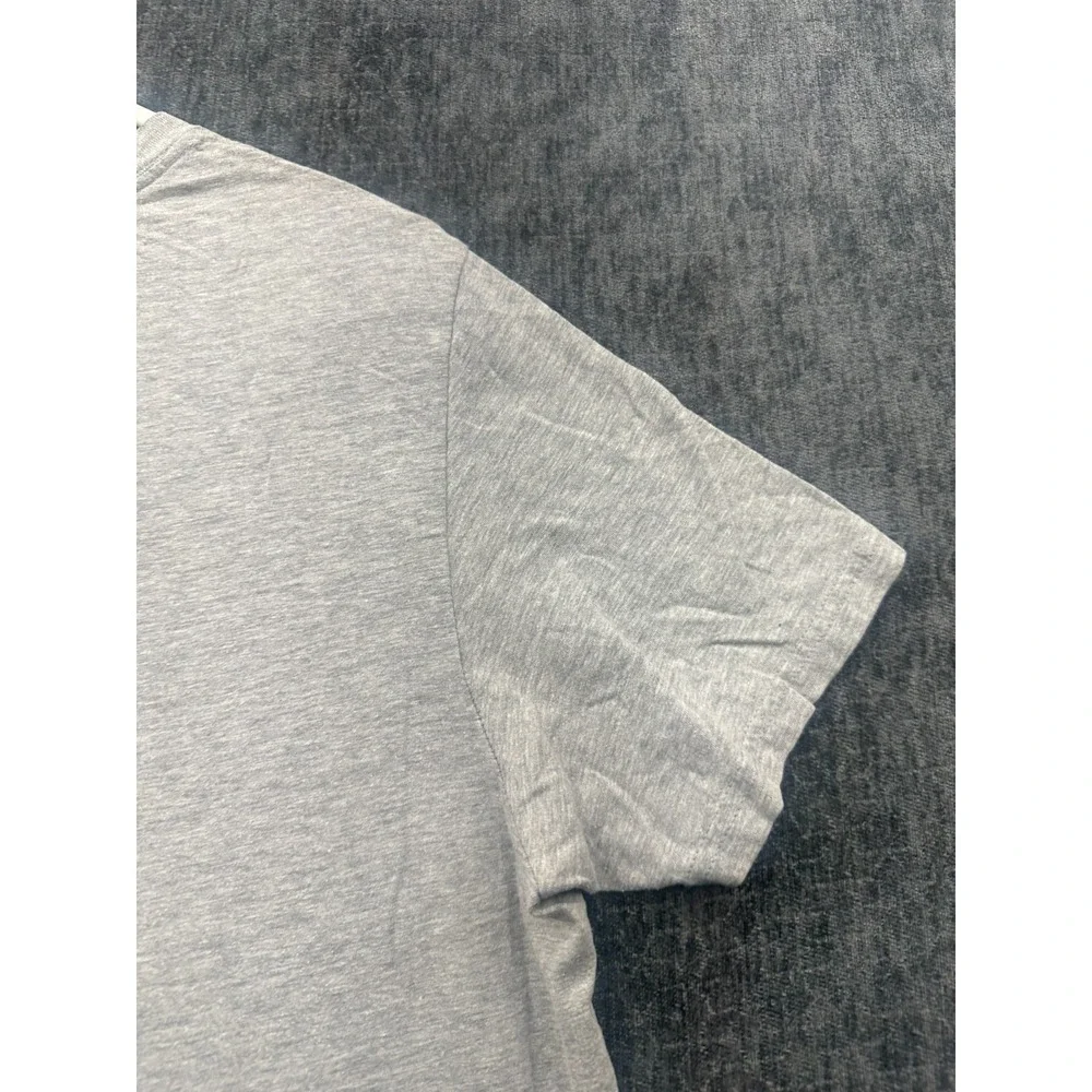 Adidas Amplifier Tee Shirt Mens Medium Gray Cotton Performance Badge Of Sport